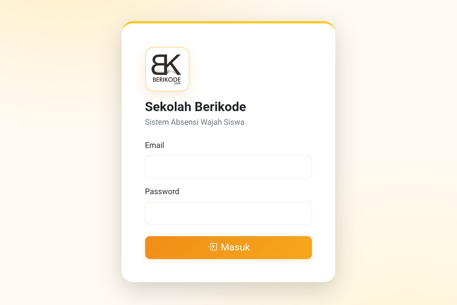 Sistem absensi anak sekolah (sample)