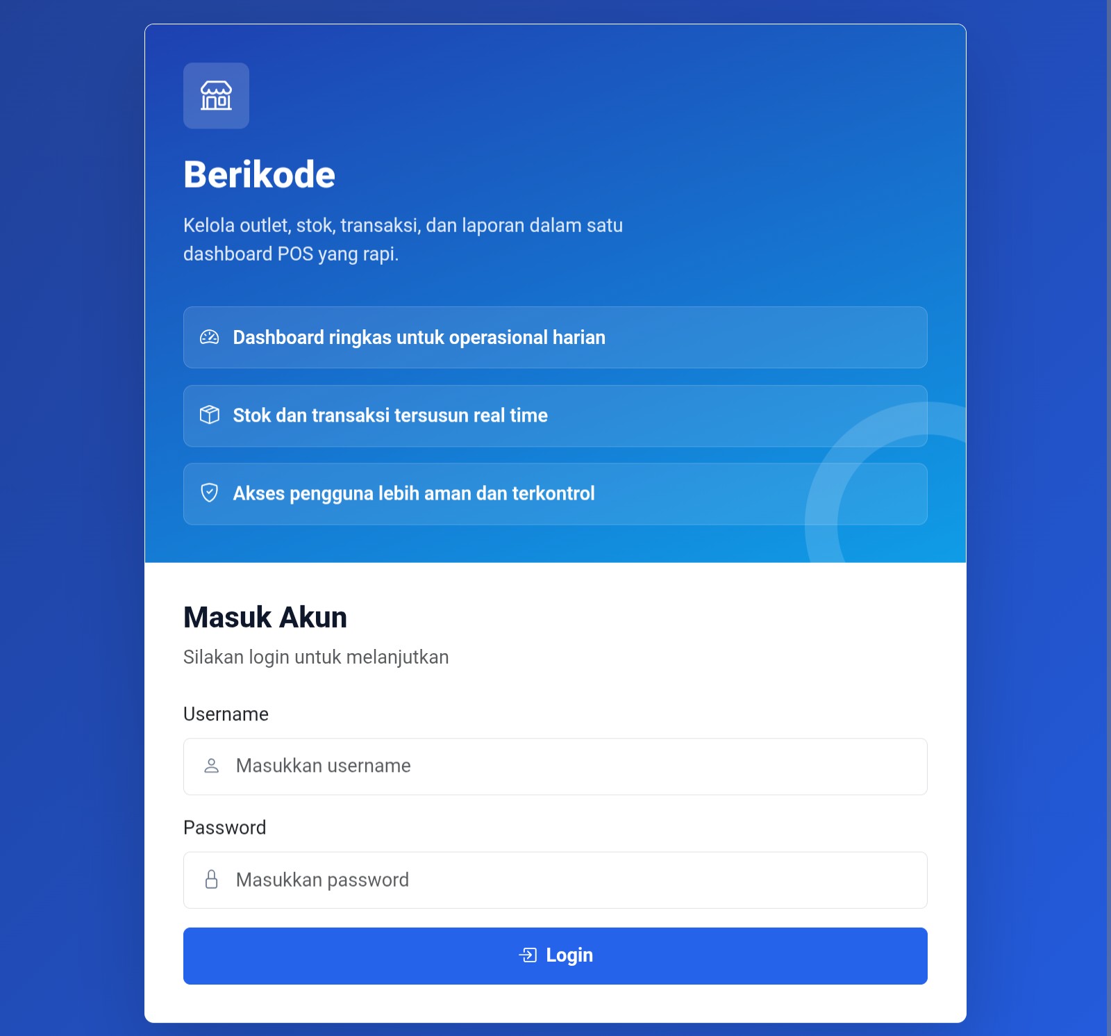 Aplikasi POS toko grosir (Sample)